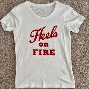 Jcrew Vintage Heels on Fire Tee